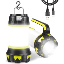 Unverzichtbare Campingausrüstung: LED-Campinglaterne mit wiederaufladbarer Taschenlampe und Powerbank zur Stromversorgung Ihrer Geräte, ideal für