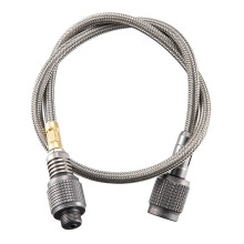 Campingmoon Stainless Steel High Pressure Hose Connector Propane Thread Extension Tube Grill Stove Gas Tank Accessories Connection Tube (Z16)