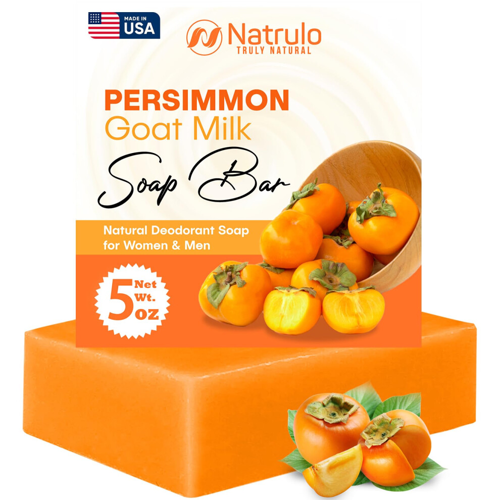 Body Odor Soap with Goat Milk and Persimmon â Natural Deodorant Bar for Instant Odor Neutralization and Skin Brightening