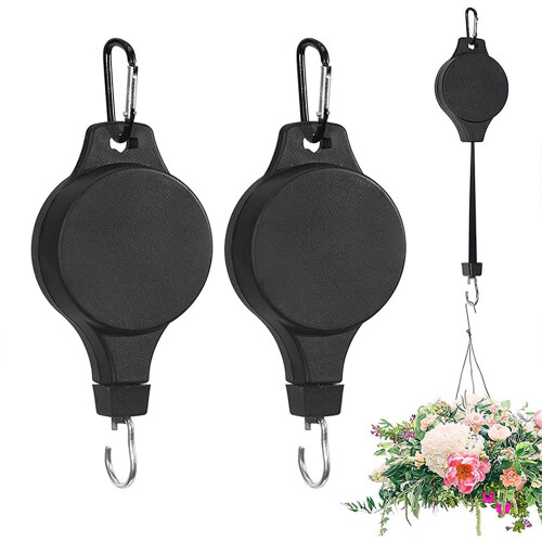 Plant Hanger, Retractable Flower Hooks, Bird House Hooks, Adjustable Pull Down Hanger