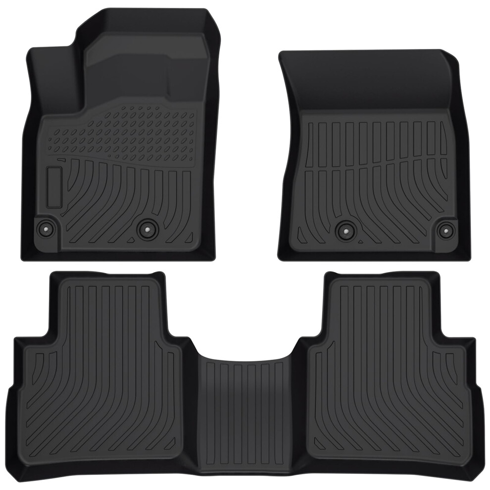 20212025 Custom Fit Tpe All Weather Floor Mats Liners Front And Rear Set For Nissan Rogue Black 9119770412591
