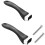 2Pcs Black Bakelite Pot Handle Replacement with Screw, ScaldProof Ergonomic Long Grip for Cookware 1