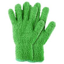 2 Pack Microfiber Dusting Mitt Gloves Reusable Washable for Car, Kitchen, House Blinds, Dark Green