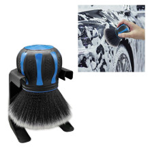 Car Detailing Brush with Ultra Soft Bristles XL Synthetic, Auto Cleaning Brush for Dashboard Vents Leather Blue with Storage Rack