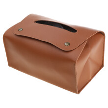 Support de serviettes en papier en cuir PU, distributeur de-brun