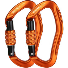 Offset D-ring Auto Locking Carabiner Clips, Multi-Purpose Carabiner for Everyday Carry, Hot Forged and Oxide Layer for Corrosion Resistance in Outdoor