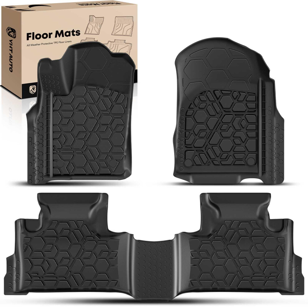 All Weather Tpe Custom Fit Waterproof Front 2Nd Row Floor Mats For Jeep Grand Cherokee And Dodge Durango 9119770412966