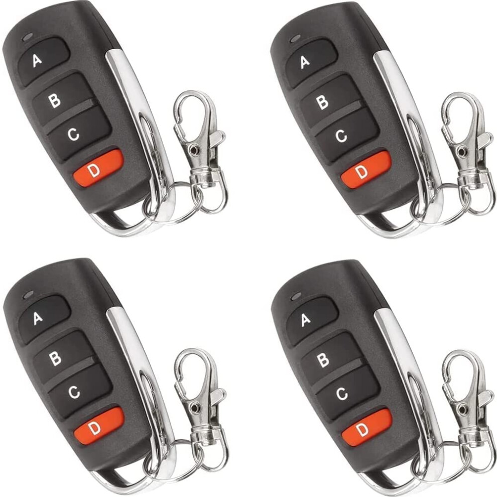 Universal Garage Door Remote 433.92Mhz For Gate Opener, Easy Code Cloning Keychain (4Pcs) 9001264611712