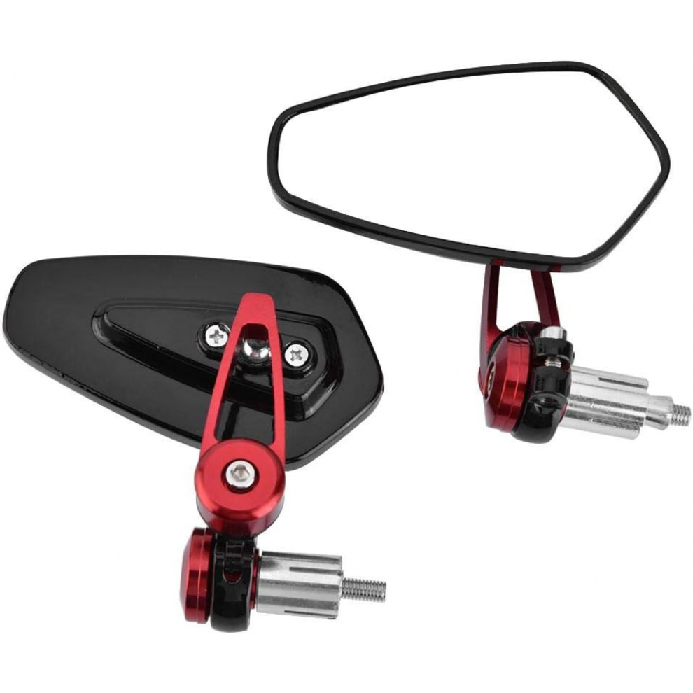 360 Degree Adjustable Swivel Motorcycle Bar End Rearview Mirrors Red 7057162527916