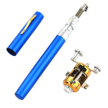 portable telescopic mini highperformance fish pin antirust 2.1:1 gear ratio blue