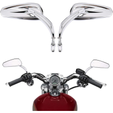 Chrome Street Glide Motorcycle Mirrors Long Stem for Dyna Softail Sportster Road King Electra Glide Road Glide Street Bob