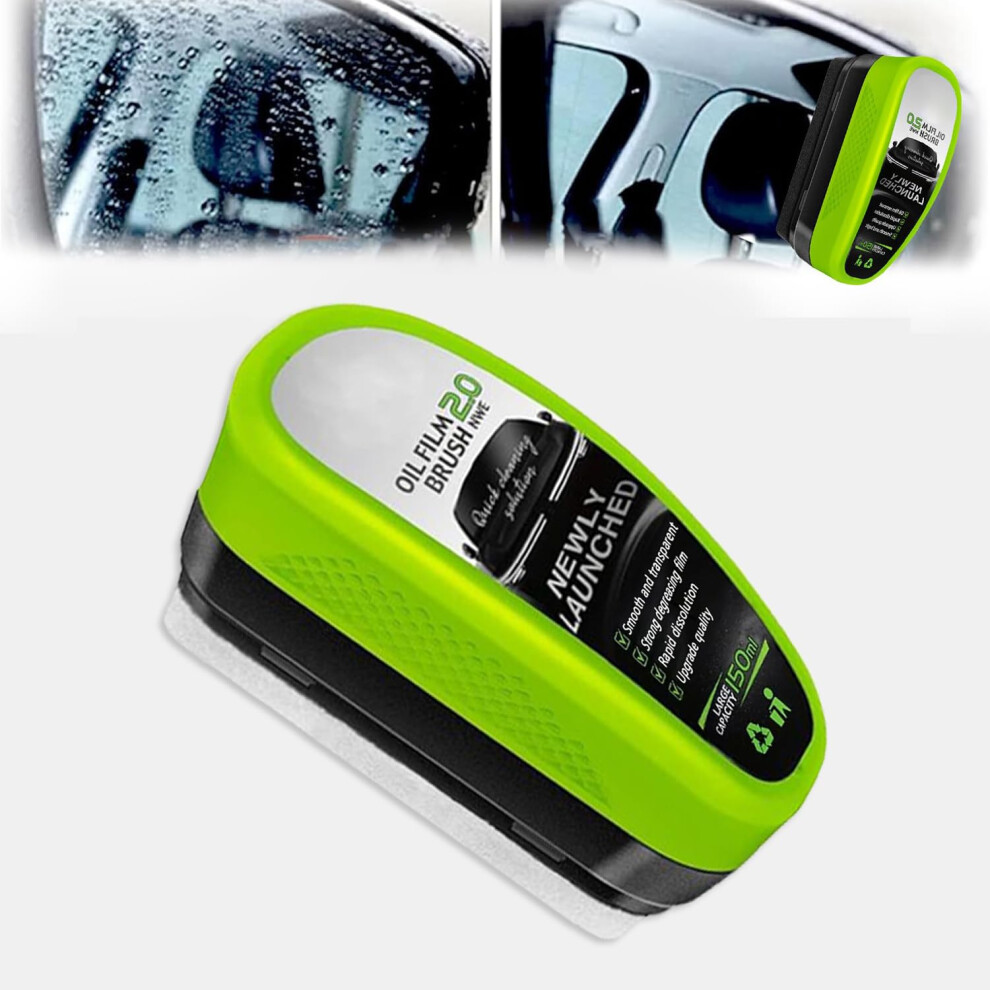Windshield Cleaner For Oil Film Removal, Clear Vision Car Glass Cleaning Brush Tool 2.0 Upgrade 9339159857496