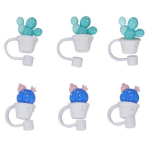 Easy to Use Anti Leak Protection Drinking Straw Protectors Reusable Silicone Straws Splash Proof Airtight Seal Cute Topper Design Dust Proof Covers Fo