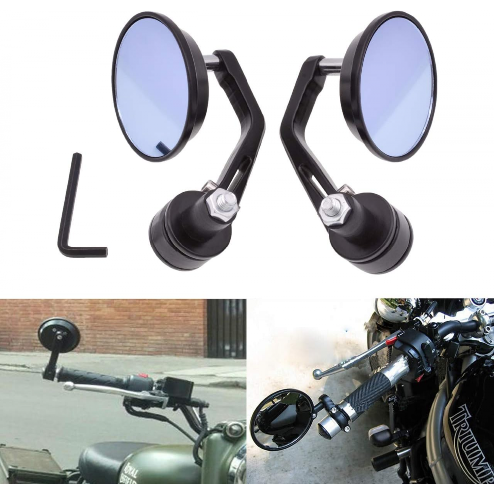 No.41 Universal Motorcycle Rearview Mirror With Led Turn Signal, Arrow Indicator, Compatible With Honda, Kawasaki, Suzuki, Yamaha Amber 7057162527961