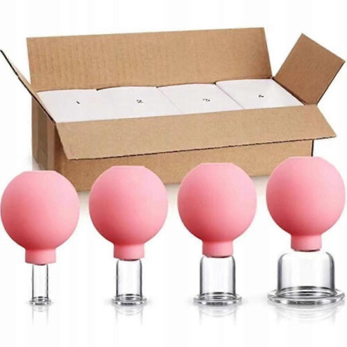 4x Face Massage Cupping Glass Body Cupping