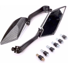 Nr. 11 Paar universelle Motorrad-Rückspiegel mit LED-Blinkern, Pfeil-Motorradblinker, kompatibel mit Honda, Kawasaki, Suzuki, Yamaha