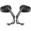 Black 2PCS Motorcycle Mirrors with LED Turn Signals for Harley-Davidson 3
