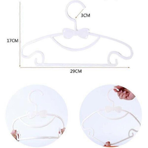 30-Pack White Plastic Children's Clothes Hangers, 29cm 1
