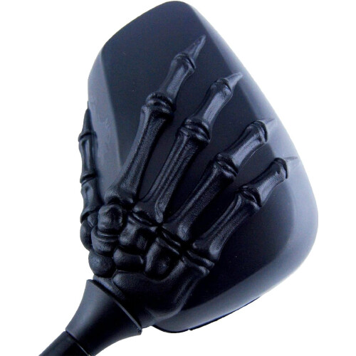 Red Skull Skeleton Hand Motorcycle Mirrors, 8mm/10mm 2