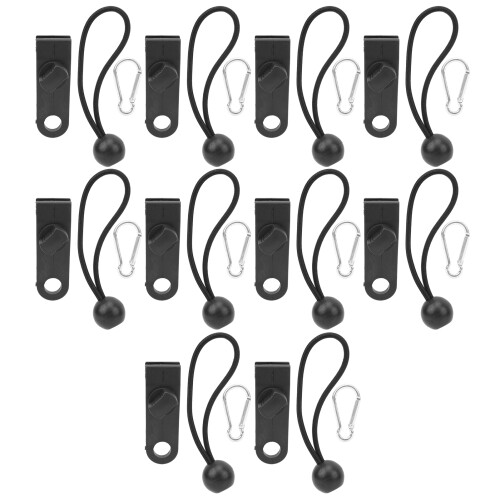 Cordes élastiques réutilisables avec crochets rapides - Accessoires de camping - Corde élastique robuste et résistante aux intempéries - Sangle
