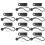 Cordes élastiques réutilisables avec crochets rapides - Accessoires de camping - Corde élastique robuste et résistante aux intempéries - Sangle 5