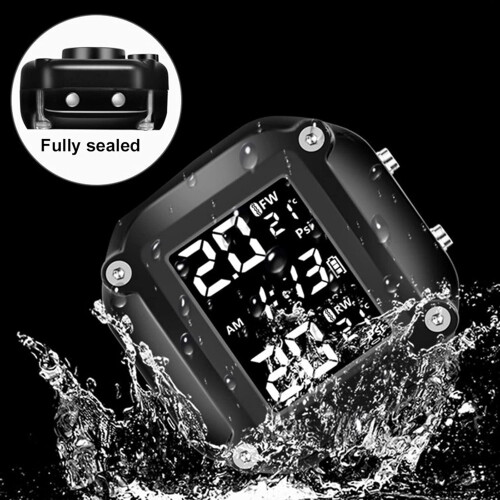 Motorrad-TPMS mit 2 externen Sensoren, LCD-Display & Temperaturalarm 2