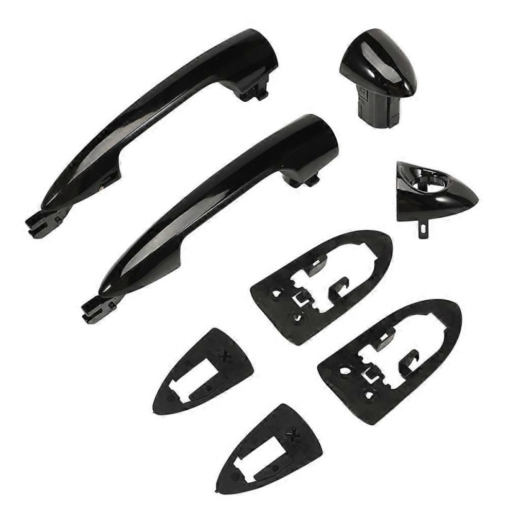Front Door External Handles Kit 156145296, 156145295 For Alfa Romeo Giulietta Mito Lancia 2012 Black 7057162530374