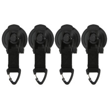 Ongeëvenaarde sterkte en duurzaamheid. Sterke zuignappen met haken. Veelzijdige accessoires voor kamperen met de auto. Geen gereedschap nodig voor
