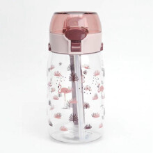 Detský hrnček na pitie s mäkkou silikónovou slamkou, odolný voči rozliatiu, fľaša pre batoľatá, ľahká, bez BPA, nepriepustná, roztomilý