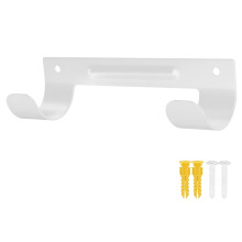 Ironing Board Holder Wall Mount Rack with Shelf for Laundry Room SpaceSaving Storage (White)