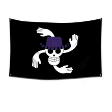 5722-2060 x 90 cm One Piece Piraten-Flagge Wanddeko, Schlafzimmer Banner, Luffy Strohhutpiraten Flagge Wandteppich