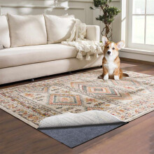 8x10 Waterproof Non Slip Rug Pad for Hardwood Floors with Felt Cushion and Floor Scratch Protection