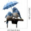 Acrylic 2D flat bird with umbrella garden stake 4
