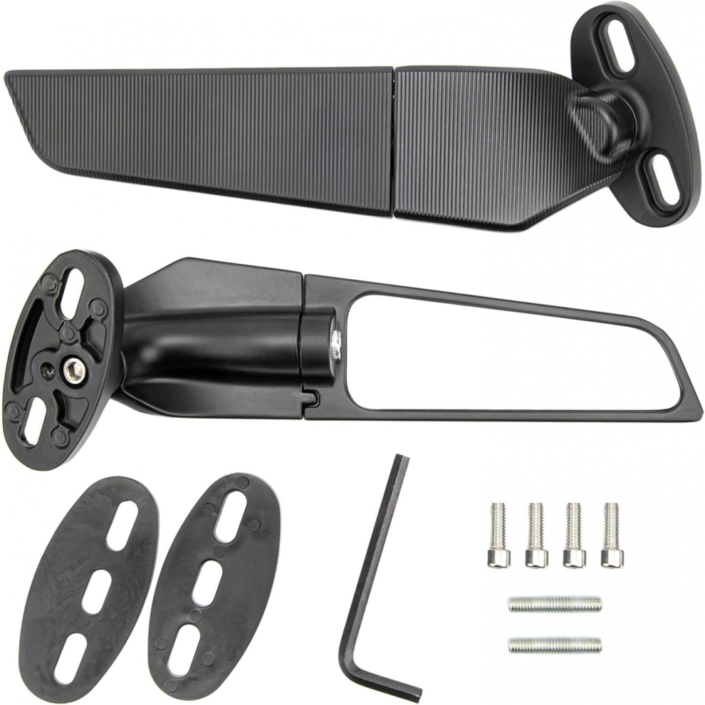 2Pcs Adjustable Motorcycle Side Mirror Compatible With Ninja 250 300 H2 H4 7057162532316