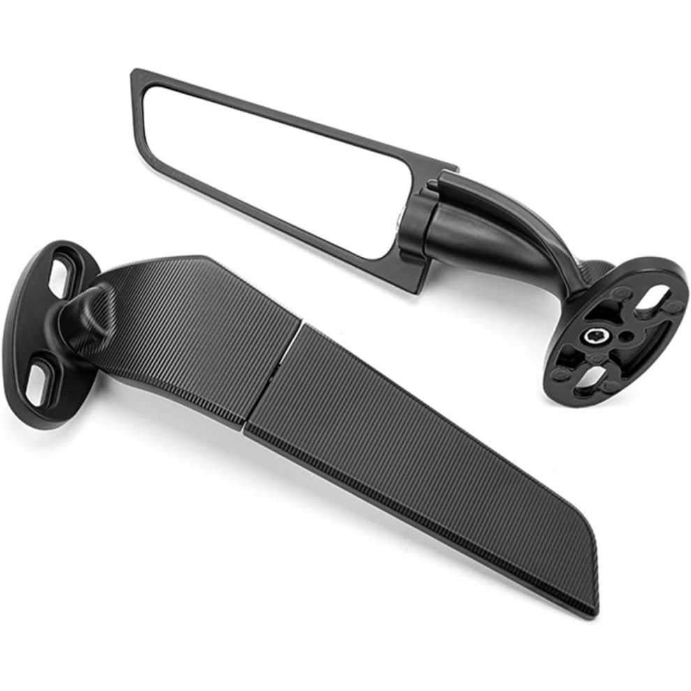 Modified Motorcycle Rearview Mirrors - Adjustable Rotating Side Mirrors For Kawasaki Ninja 250, 300, H2, H4, 400, 650 7057162533535