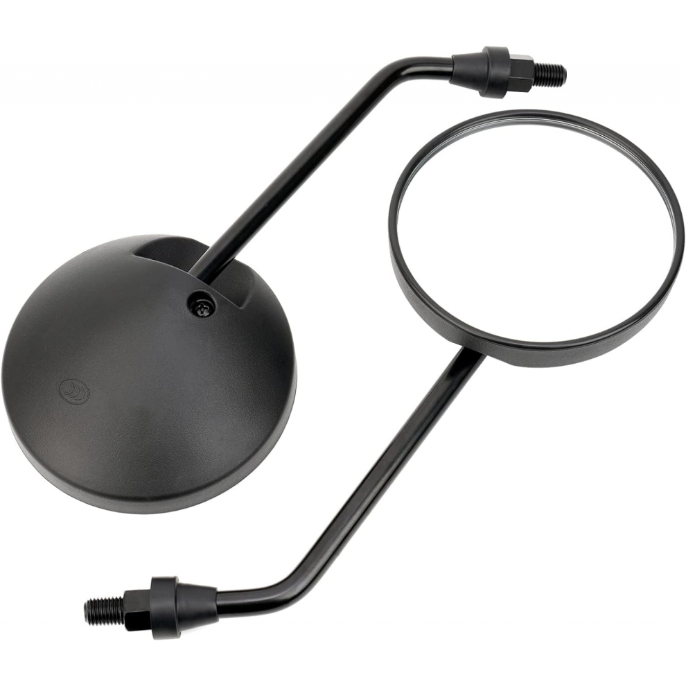 Universal Motorcycle Rearview Mirror, 3.94" Round Aluminum, 10Mm Bar End, Compatible With Suzuki Yamaha Kawasaki 7057162532279