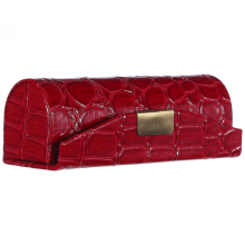 9 x 3 x 3 cm Leder Lippenstiftetui, Reise-Organizer mit Spiegel