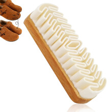 Suede Shoe Brush and Eraser Kit with Wooden Handle for Deep Cleaning Shoes Bags Jackets Sofa