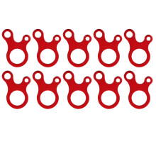 Outdoor Rope Tensioner Hook, Fast Knotting and Easy and Convenient to Use with Three Holes Design, Aluminum Alloy Guy Line Runner for Tent Canopy Hiki
