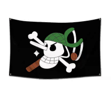 One Piece Pirate Skull Flag Wall Decor Banner 90x2860cm Luffy Straw Hat Pirates Tapestry