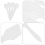 White Cosmetic Makeup Spatula Tool Plastic for Skin Cream Application 100Pcs 5