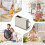 knife block holder, kitchen knife organizer, spacesaving countertop storage stand 3
