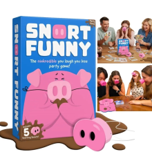 (1PCS) Snort Funny The Oinkcredible You Laugh You Lose Challenge Cards Party Games