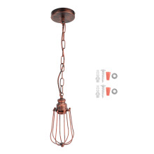 Farmhouse Style Lamp Black Cage Pendant Light Adjustable Pendant Light For Kitchen Island Indoor Lighting Fixture Wall Sconce With Pull Chain Switch F