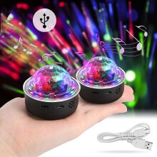 Mini bolas de discoteca recargables por USB, luces de fiesta para entretenimiento sin fin, luces de fiesta portátiles con base magnética que se
