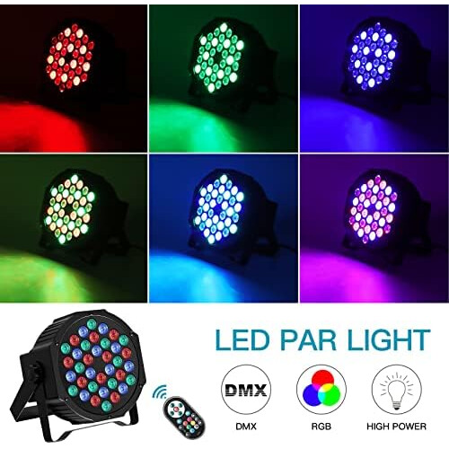 Dazzling Led Par Lights, Multiple Working Modes With Remote Control And Dmx For Unforgettable Events 1