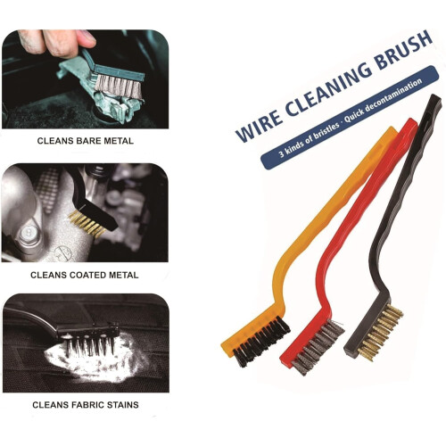 10pcs Car Detailing Brush Set with MultiSize Brushes, Wire Brushes and Soft Bristle Interior Dusting 1