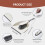 Dustpan and Brush Set with Density Bristles, Ergonomic Grip for Kitchen Office Desktop 4