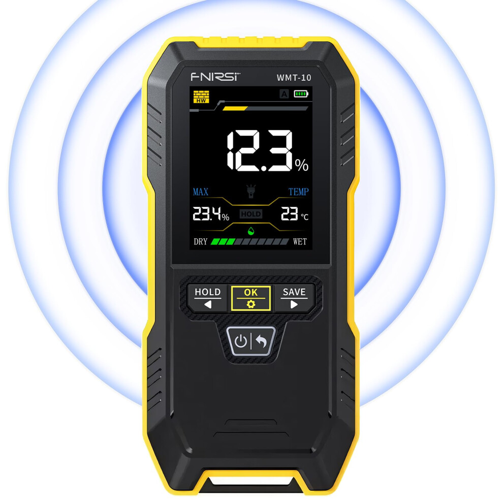 Wood Moisture Meter Pinless Digital Humidity Tester With Flashlight For Timber Lumber Walls 9119770413727