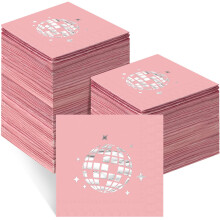 70s Pink Disco Party Napkins 120 Sheets Disposable Paper for Birthday Baby Shower Bachelorette